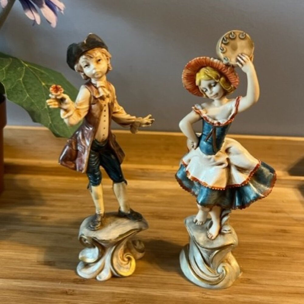 Fontanini Depose Italy colonial dancing couple numbered 275 and  280 vintage